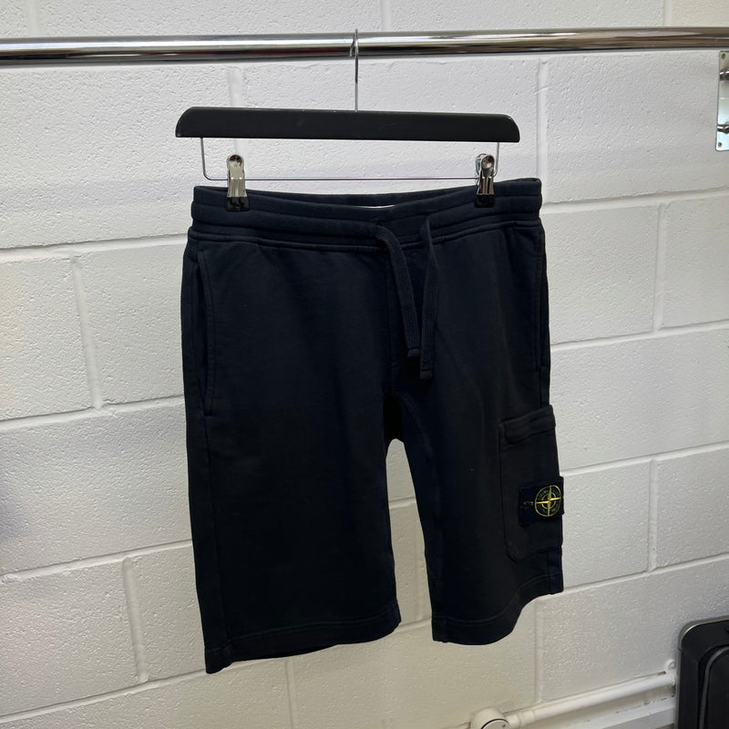 Men's Applique Logo Shorts Black Size S / W30