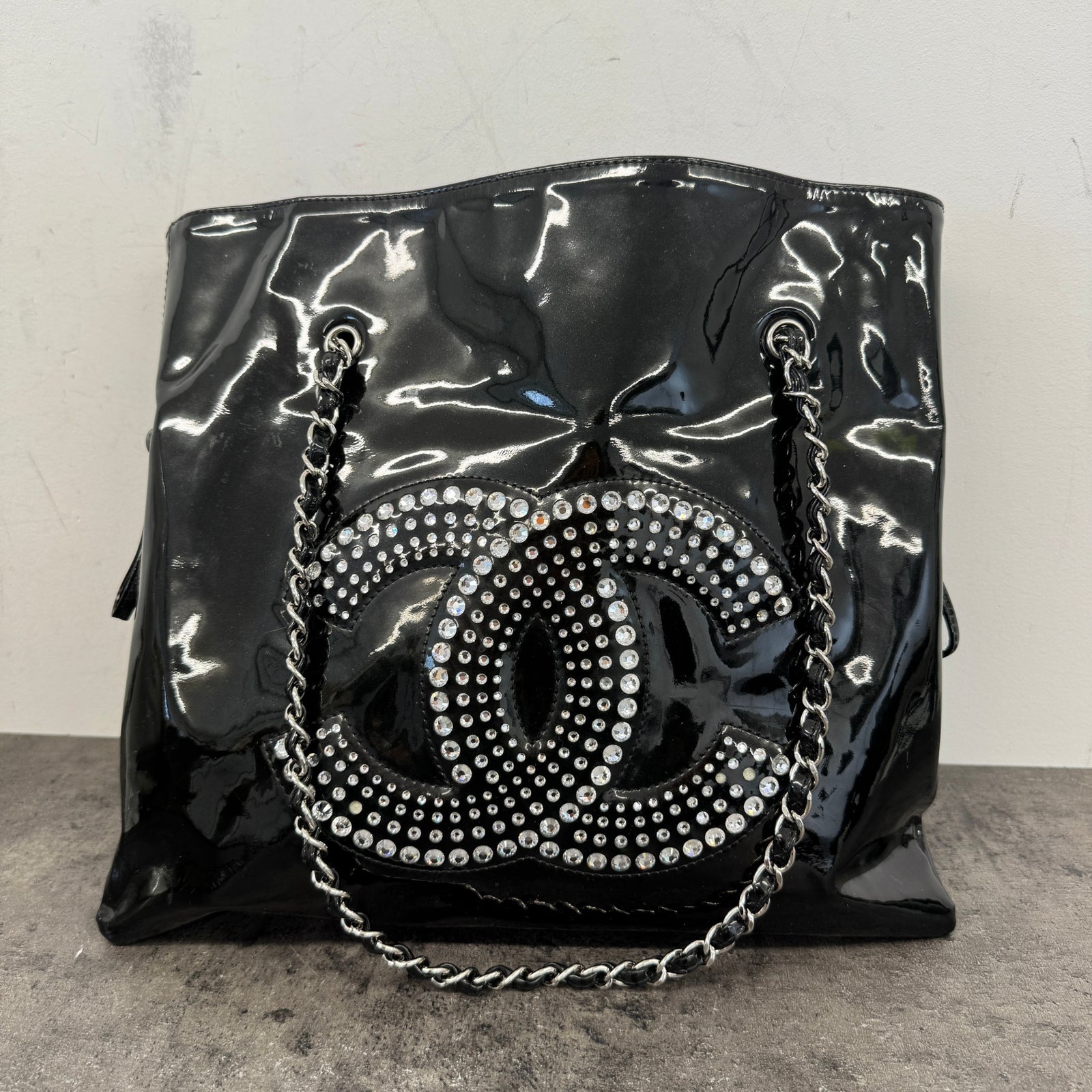 Women's Bon Bon Tote Strass Embelished Bag Black - Photo 13