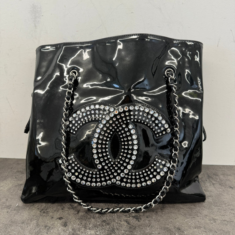 Women's Bon Bon Tote Strass Embelished Bag Black