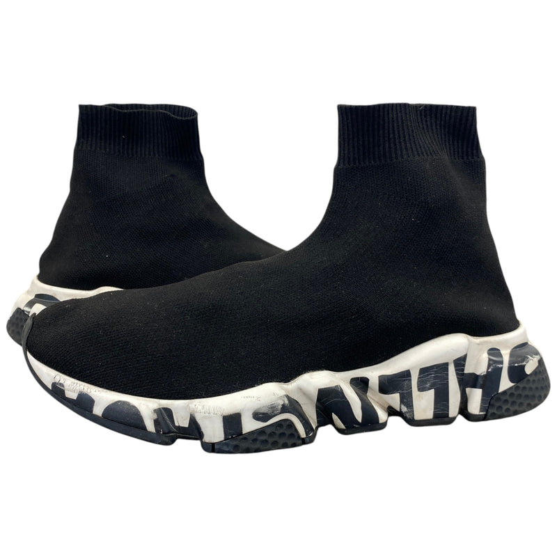 Women's Graffiti Speed Sock High Trainers Black Size EU 38 / UK 5