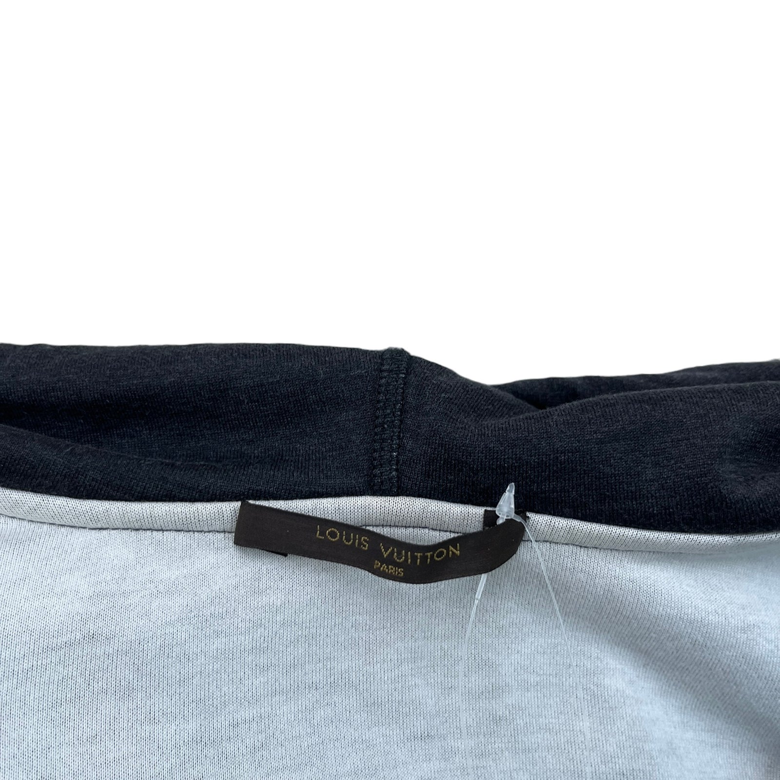 Men's Embossed Lv Zip Up Hoodie Grey Size M - Photo 7