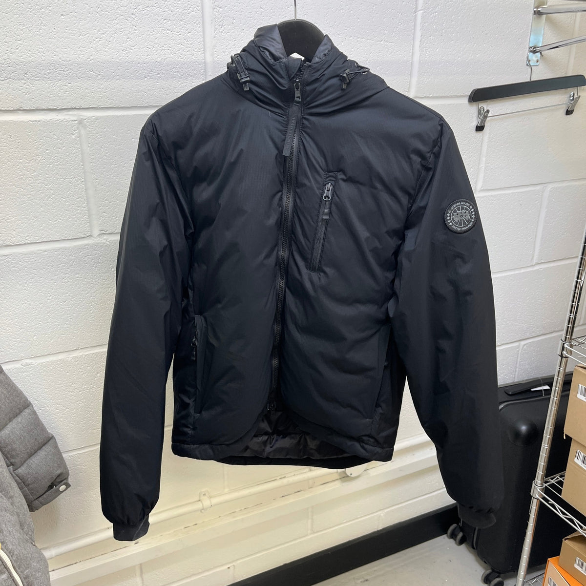 Men's Lodge Hoodie Down Jacket Black Size XS - Photo 7
