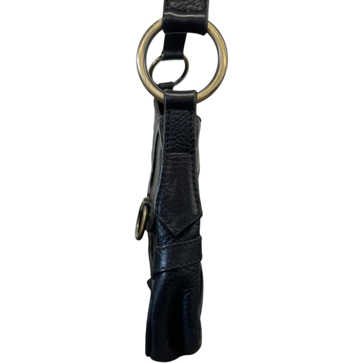 Women's Ring Lock Handbag Black - Photo 6