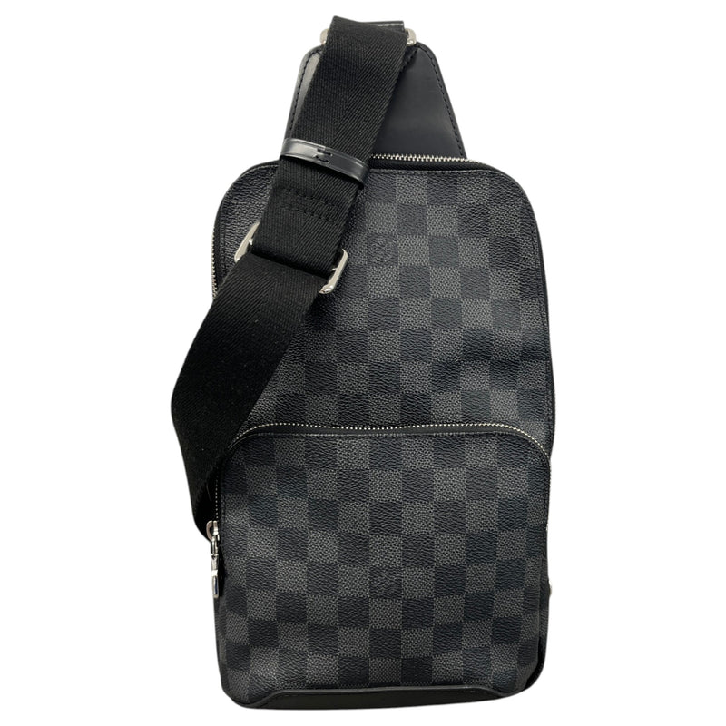 Men's Damier Graphite Avenue Sling Bag Charcoal