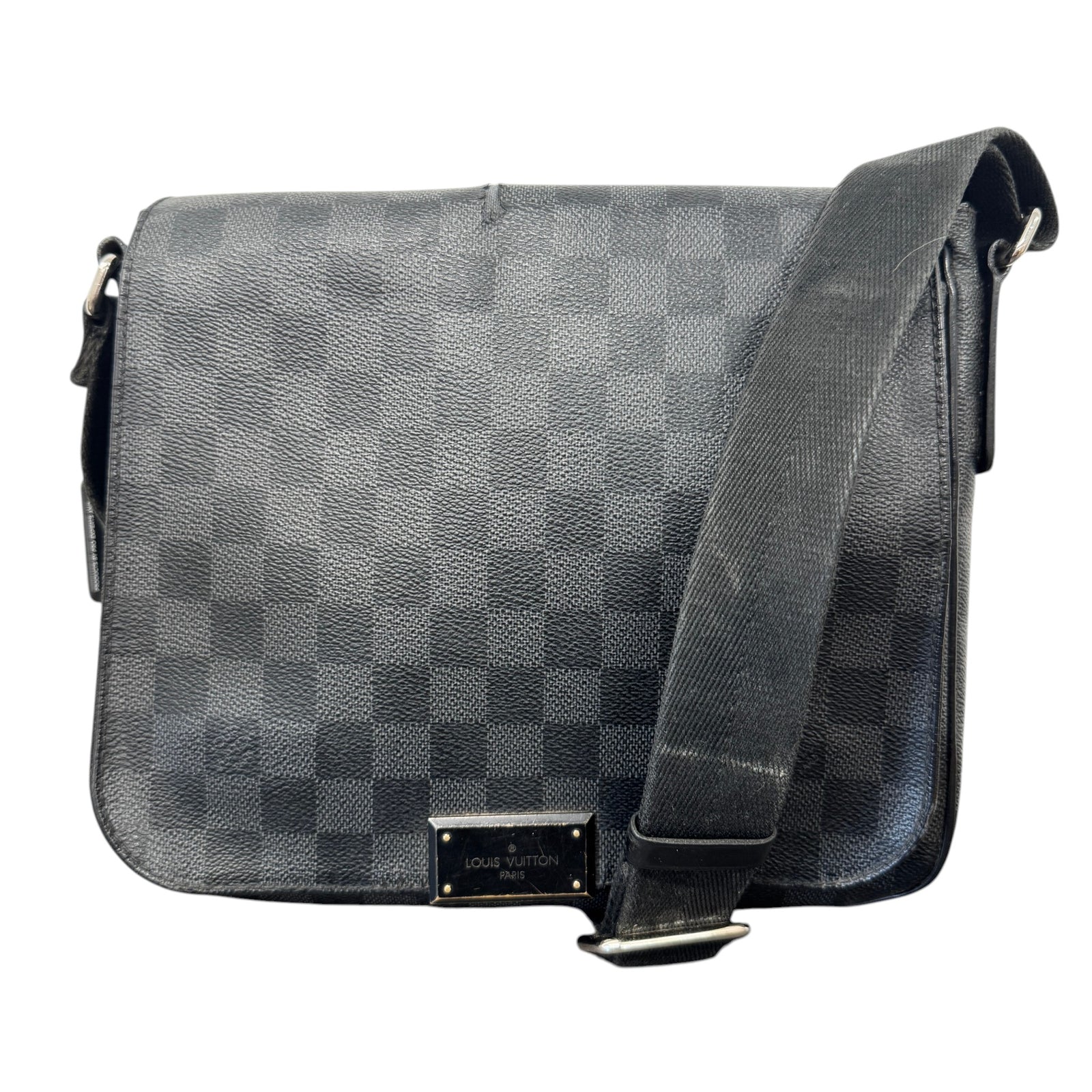 Men's Damier Graphite District Pm Messenger Bag Black - Photo 1