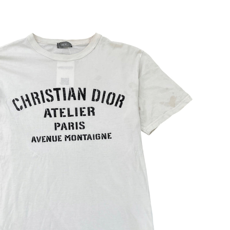 Men's Logo Print T-Shirt White Size M