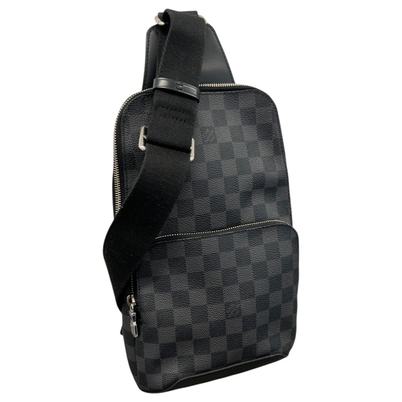 Men's Damier Graphite Avenue Sling Bag Charcoal