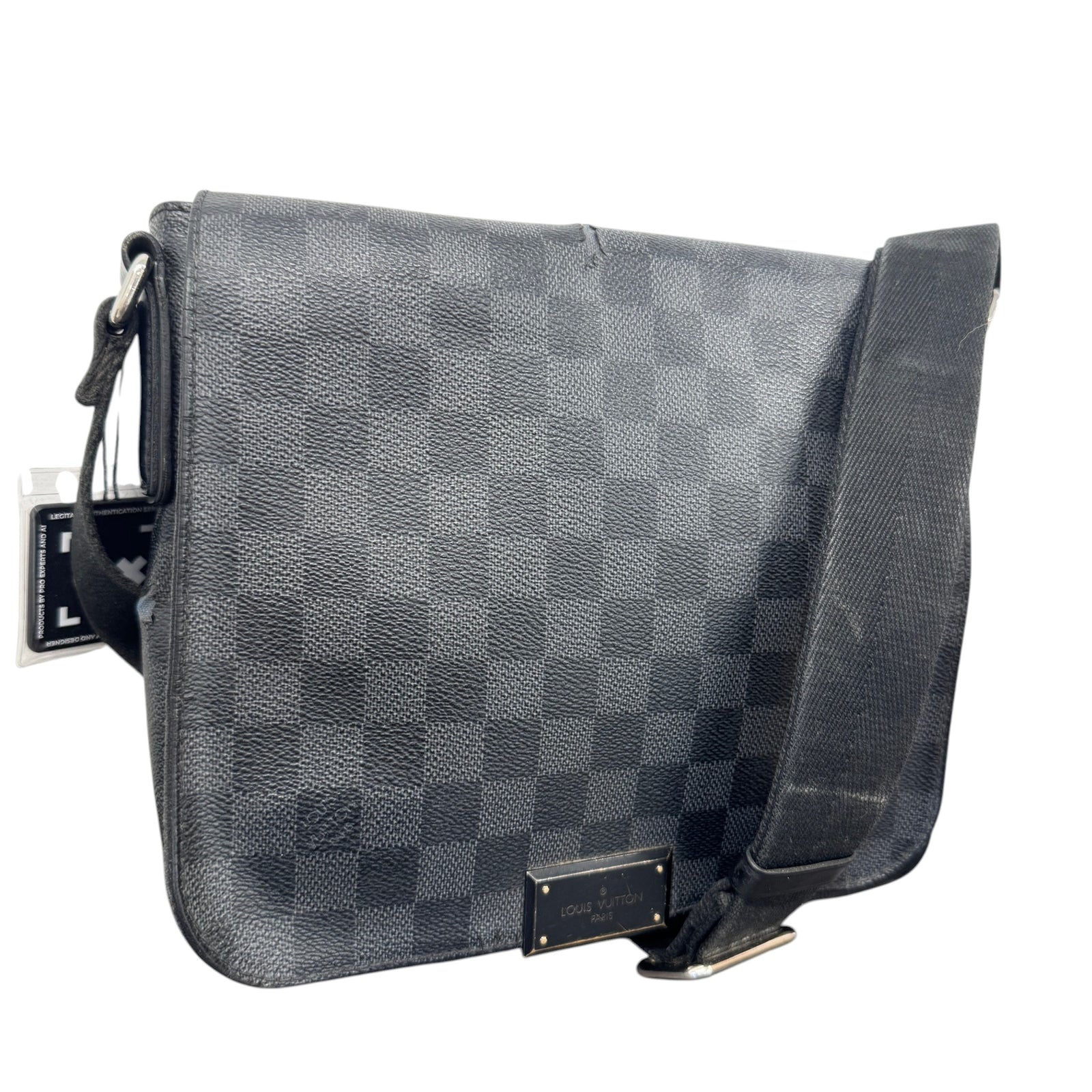 Men's Damier Graphite District Pm Messenger Bag Black - Photo 5