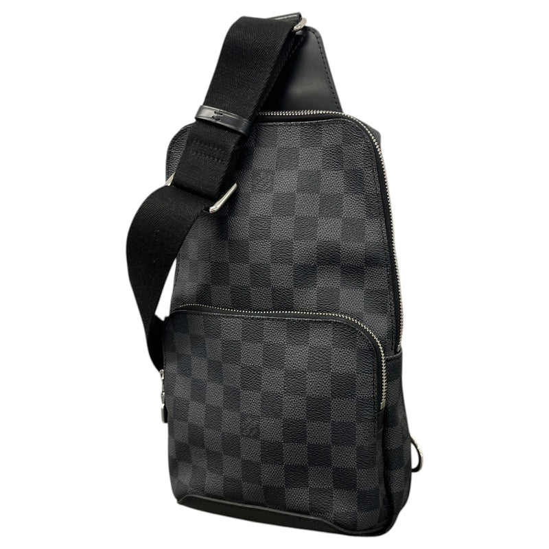 Men's Damier Graphite Avenue Sling Bag Charcoal