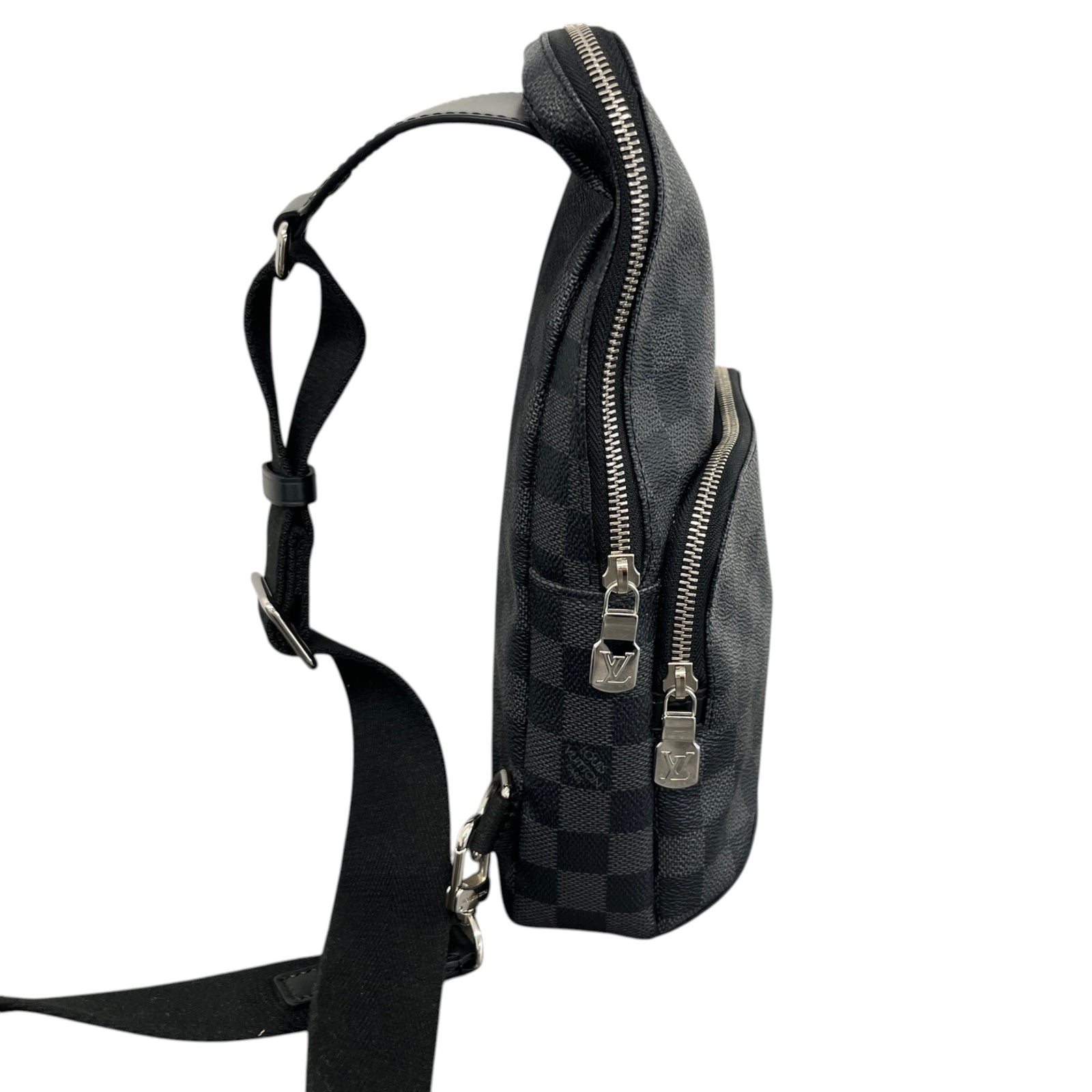 Men's Damier Graphite Avenue Sling Bag Charcoal - Photo 6