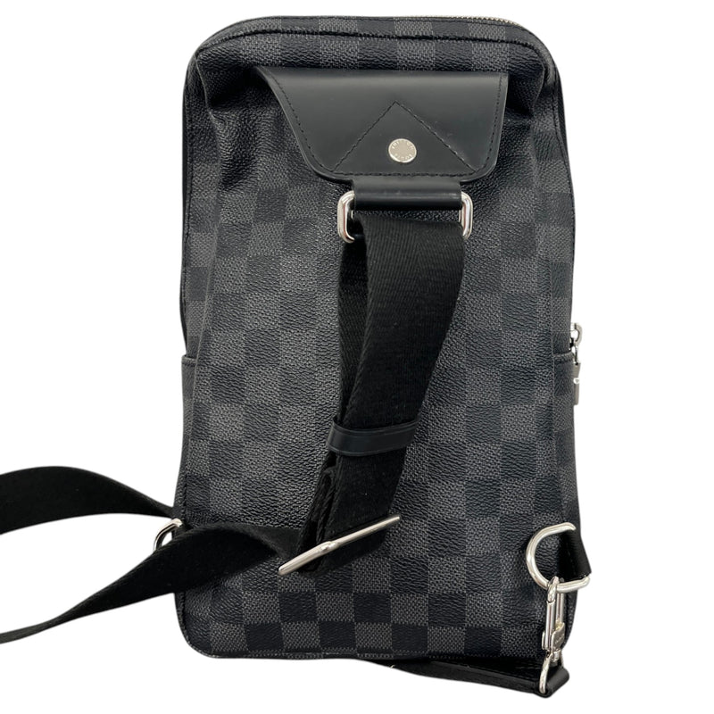 Men's Damier Graphite Avenue Sling Bag Charcoal