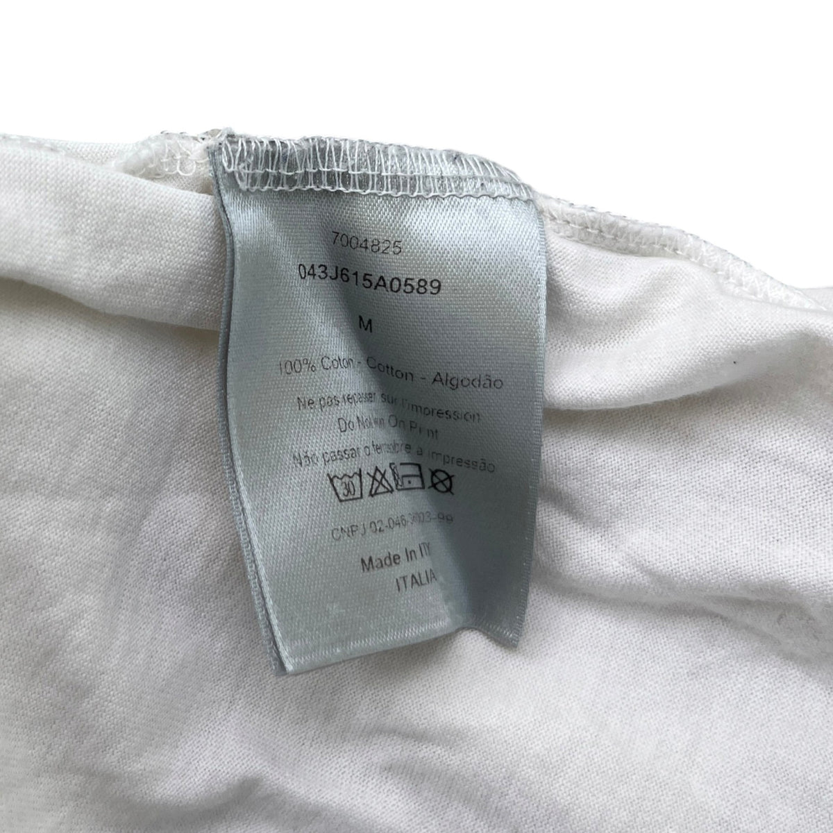 Men's Logo Print T-Shirt White Size M - Photo 9