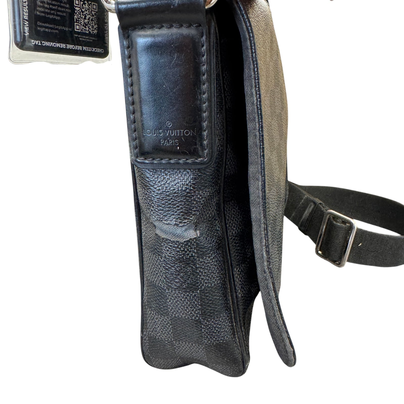 Men's Damier Graphite District Pm Messenger Bag Black - Photo 9