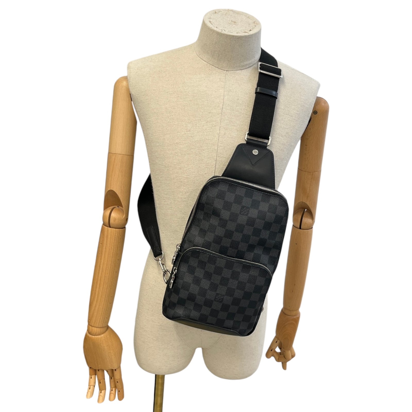 Men's Damier Graphite Avenue Sling Bag Charcoal - Photo 2