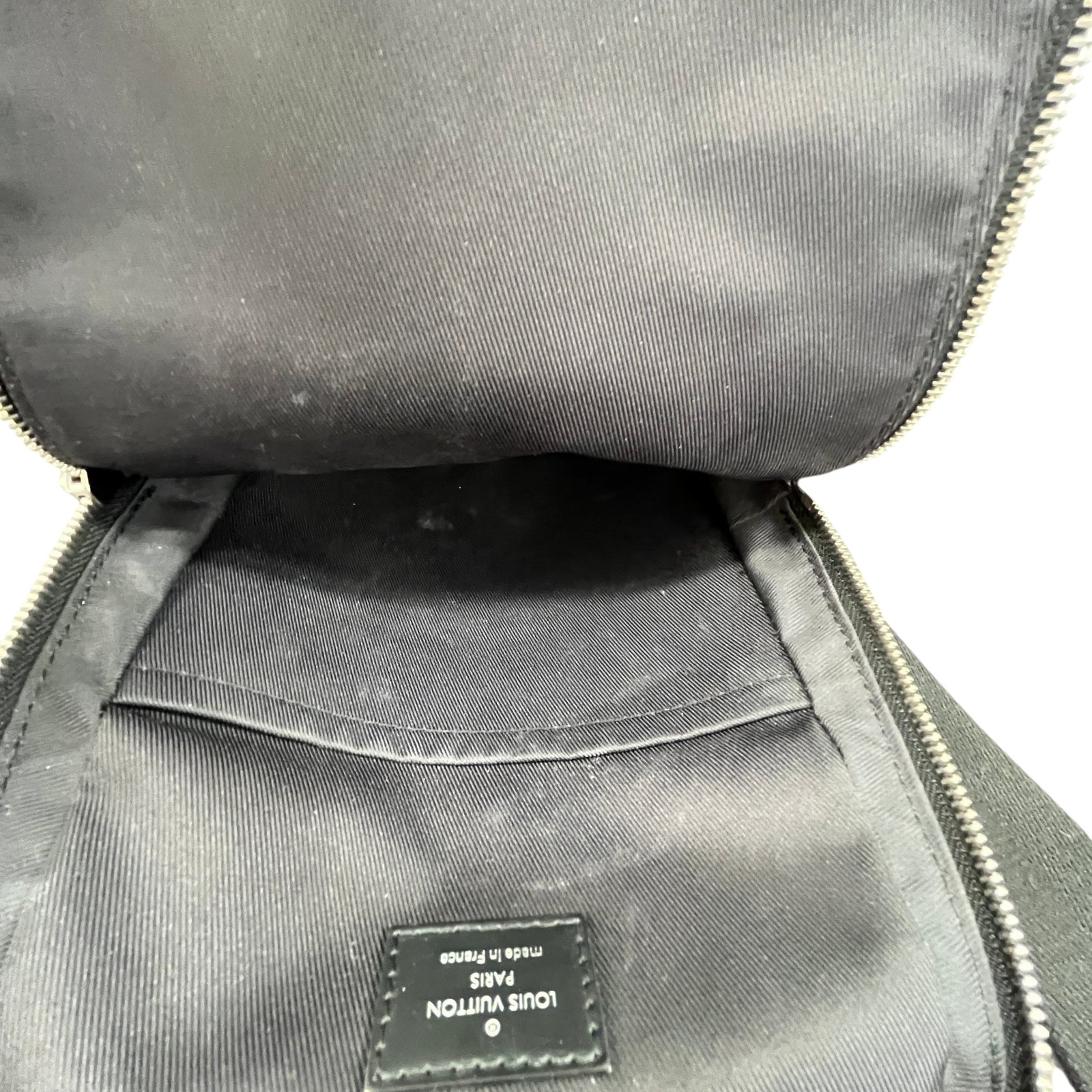 Men's Damier Graphite Avenue Sling Bag Charcoal - Photo 11