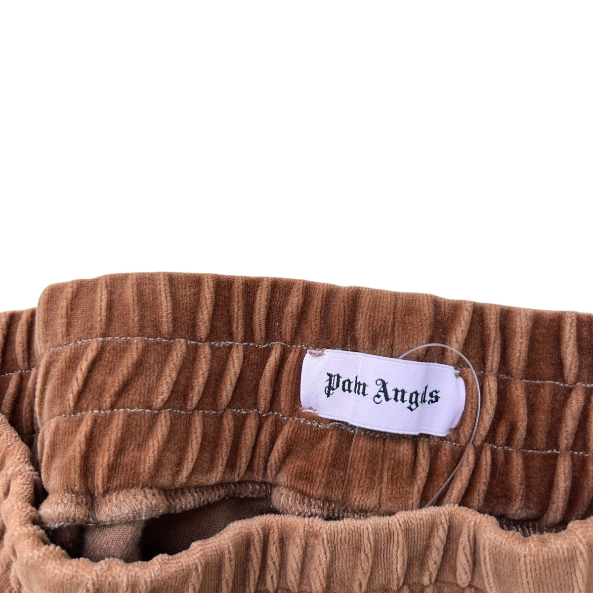 Women's Logo Print Velvet Joggers Brown Size S / UK 8 - Photo 6