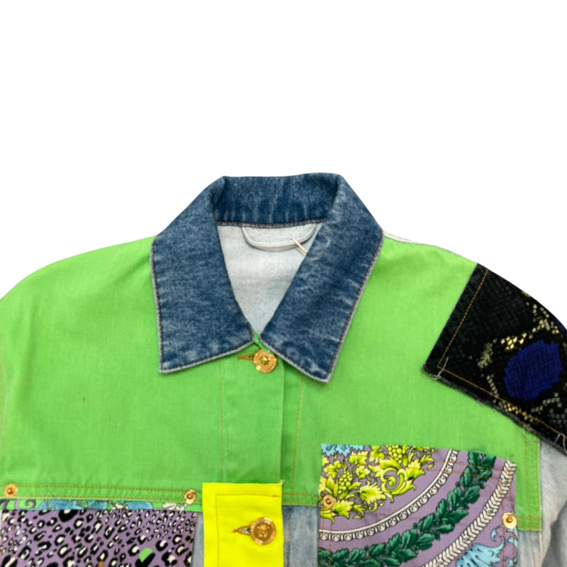 Women's Mixed Print Patchwork Jacket Multi-Coloured Size M / UK 10