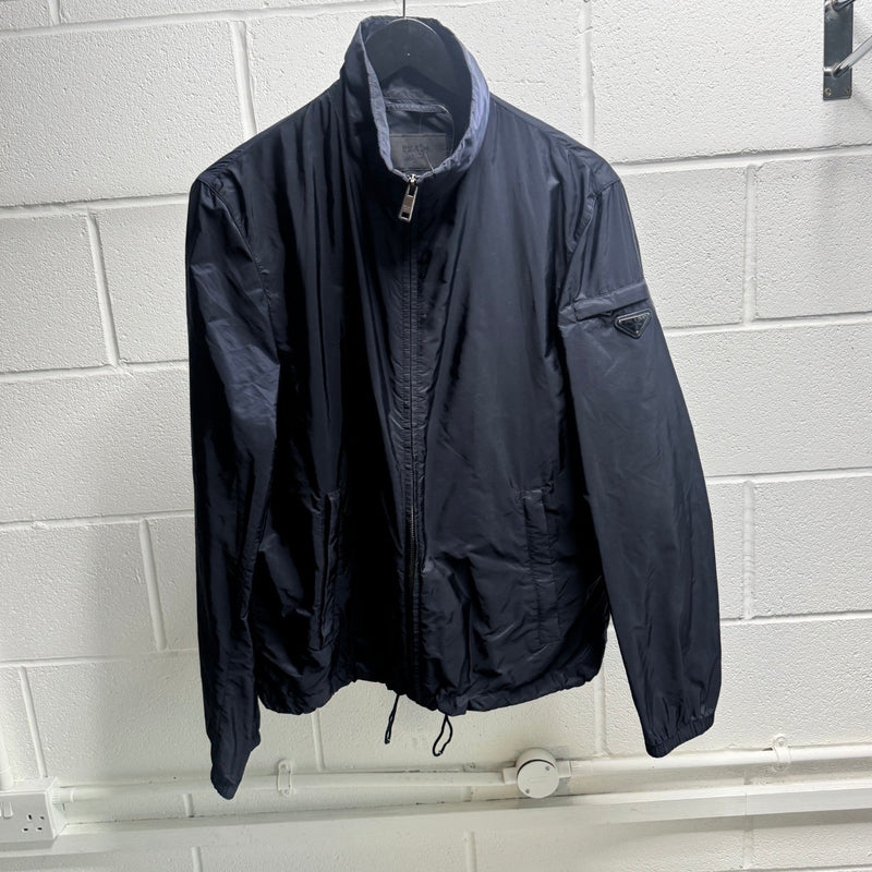 Men's Re-Nylon Plaque Logo Jacket Navy Size IT 48 / M