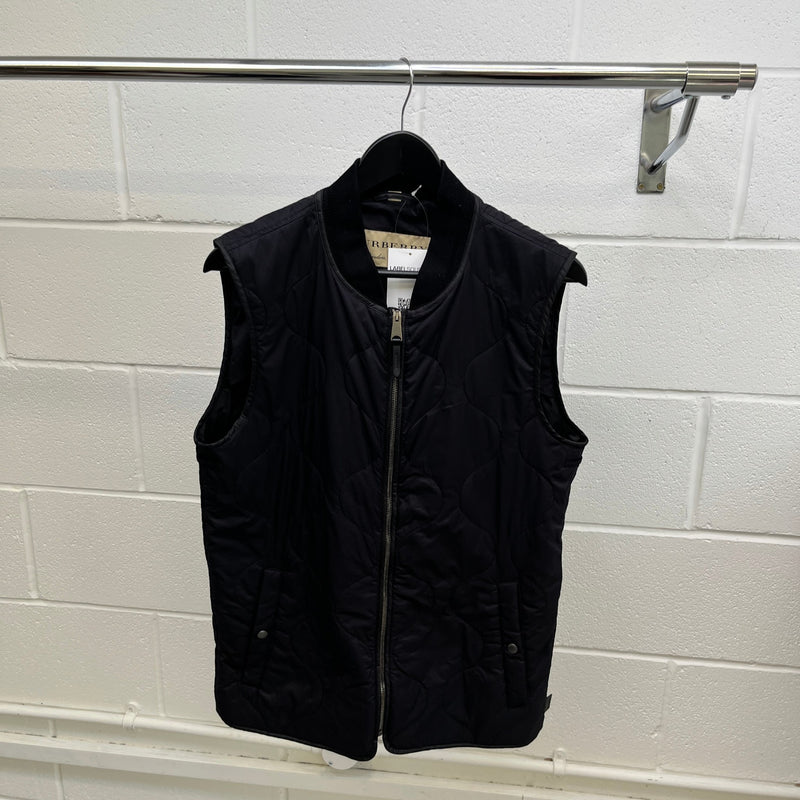Men's Quilted Nylon Gilet Black Size M