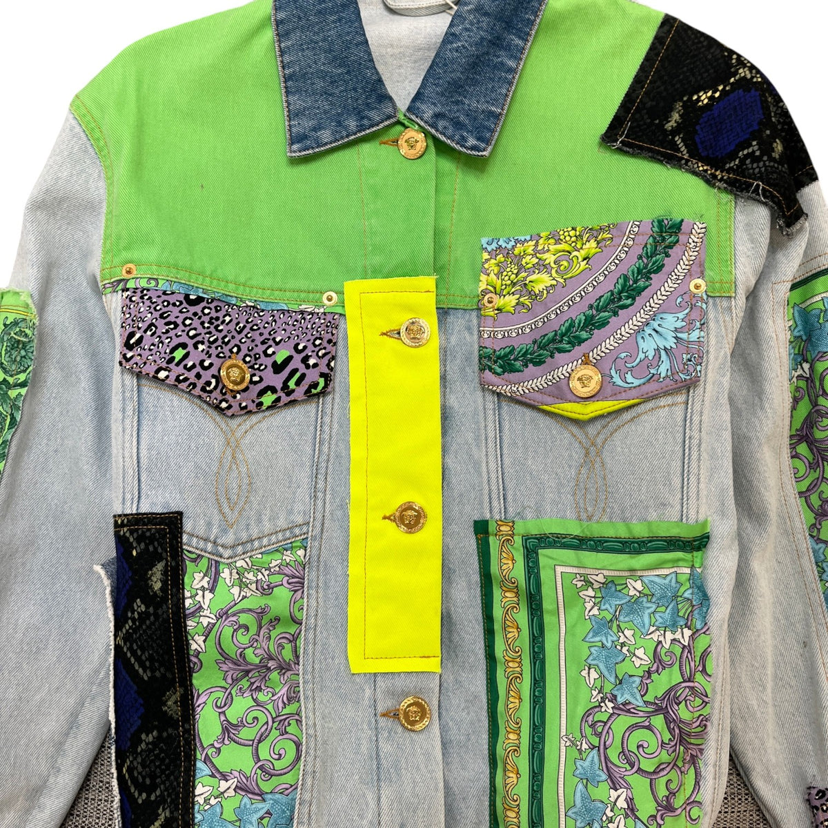Women's Mixed Print Patchwork Jacket Multi-Coloured Size M / UK 10 - Photo 6