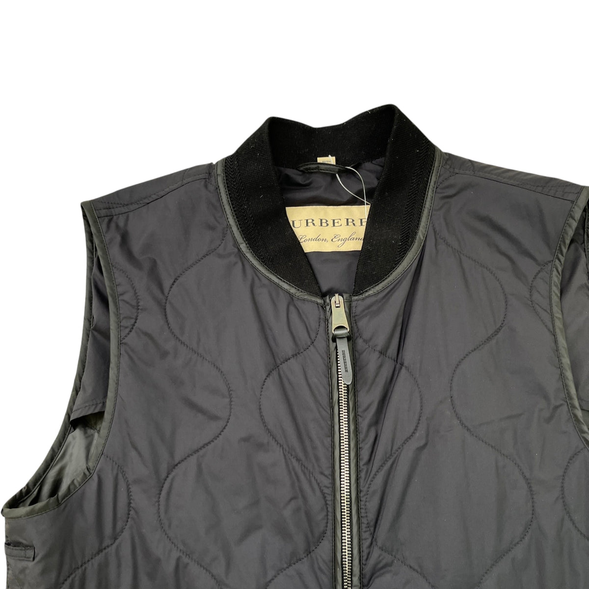 Men's Quilted Nylon Gilet Black Size M - Photo 5
