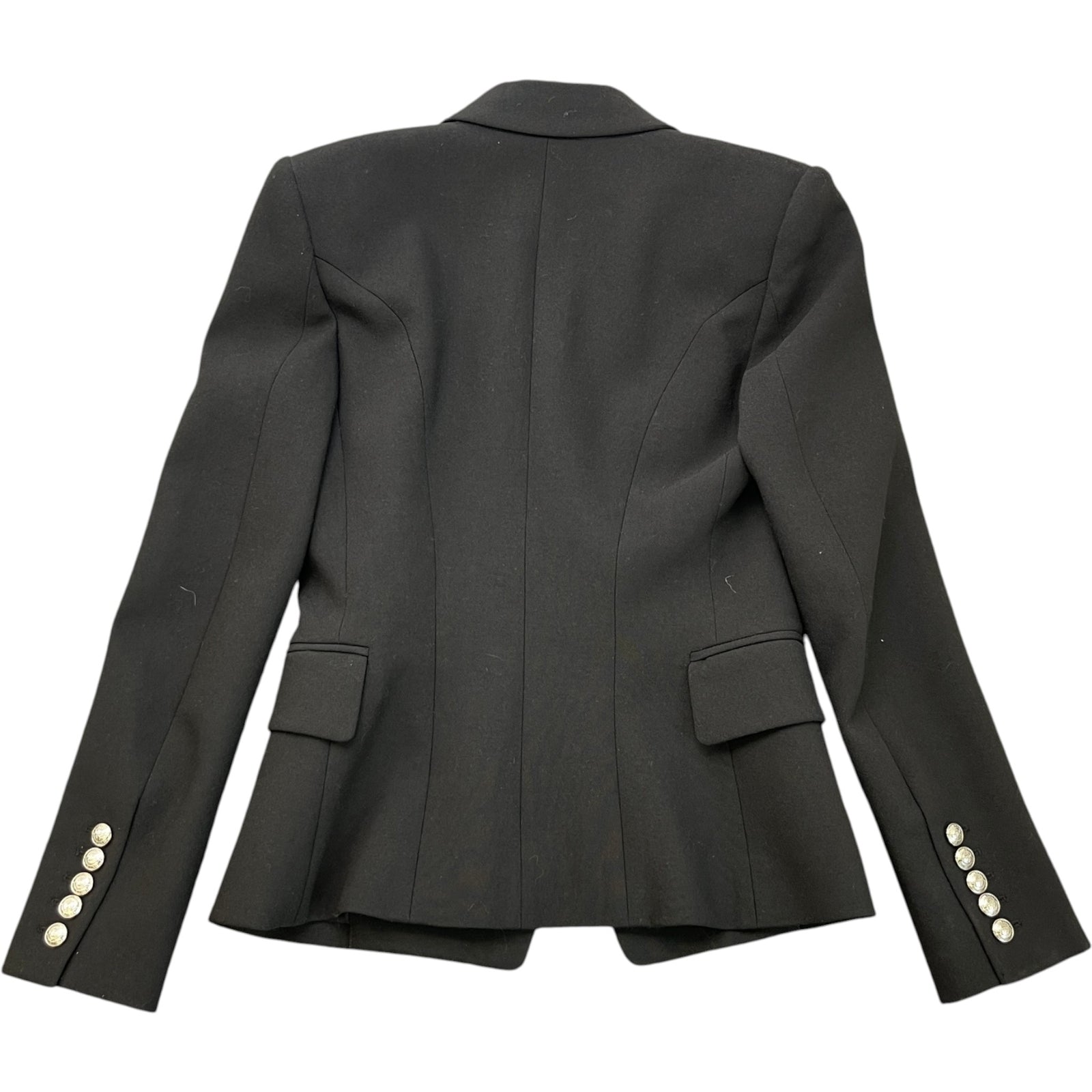 Women's Button Logo Double Breasted Blazer Jacket Black Size IT 36 / UK 4 - Photo 2