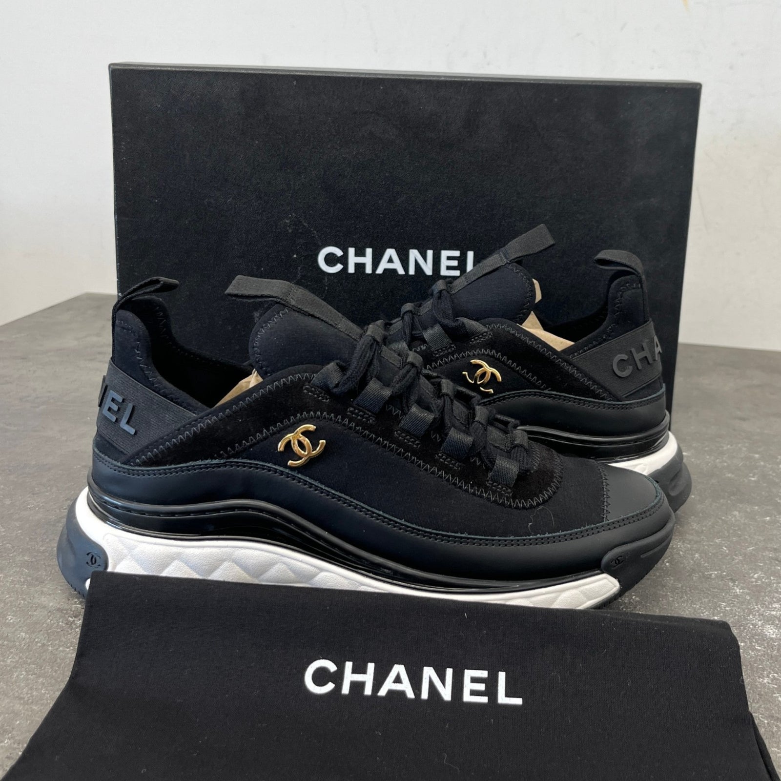 Women's CC Runner Low Trainers Black Size UK 4 / EU 37 - Photo 12