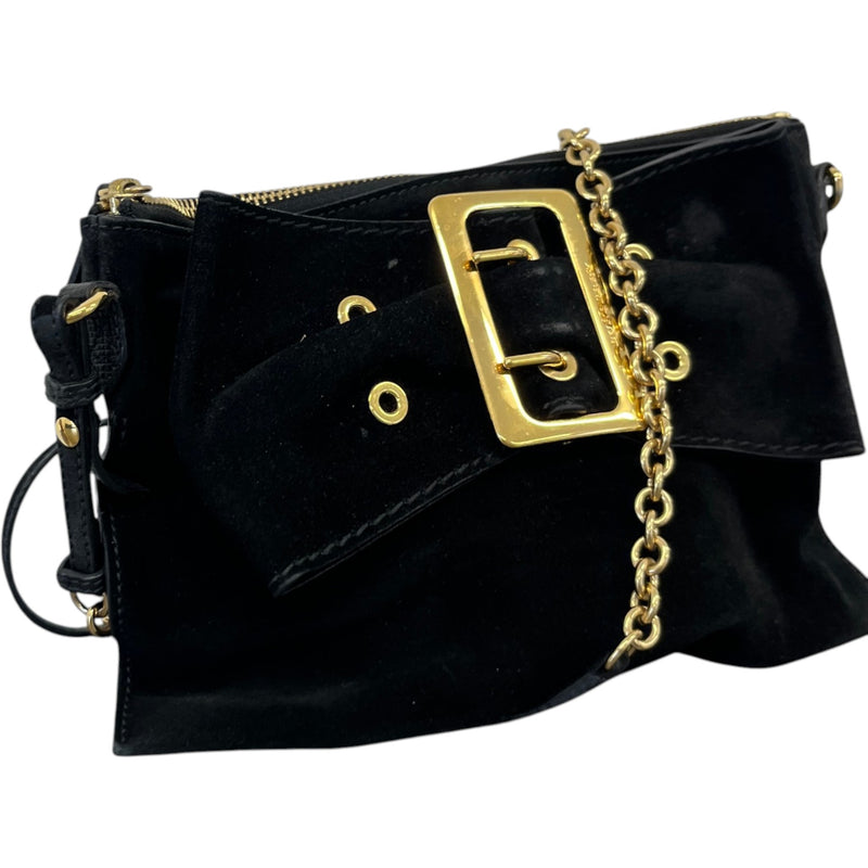 Women's Buckle Crossbody Bag Black