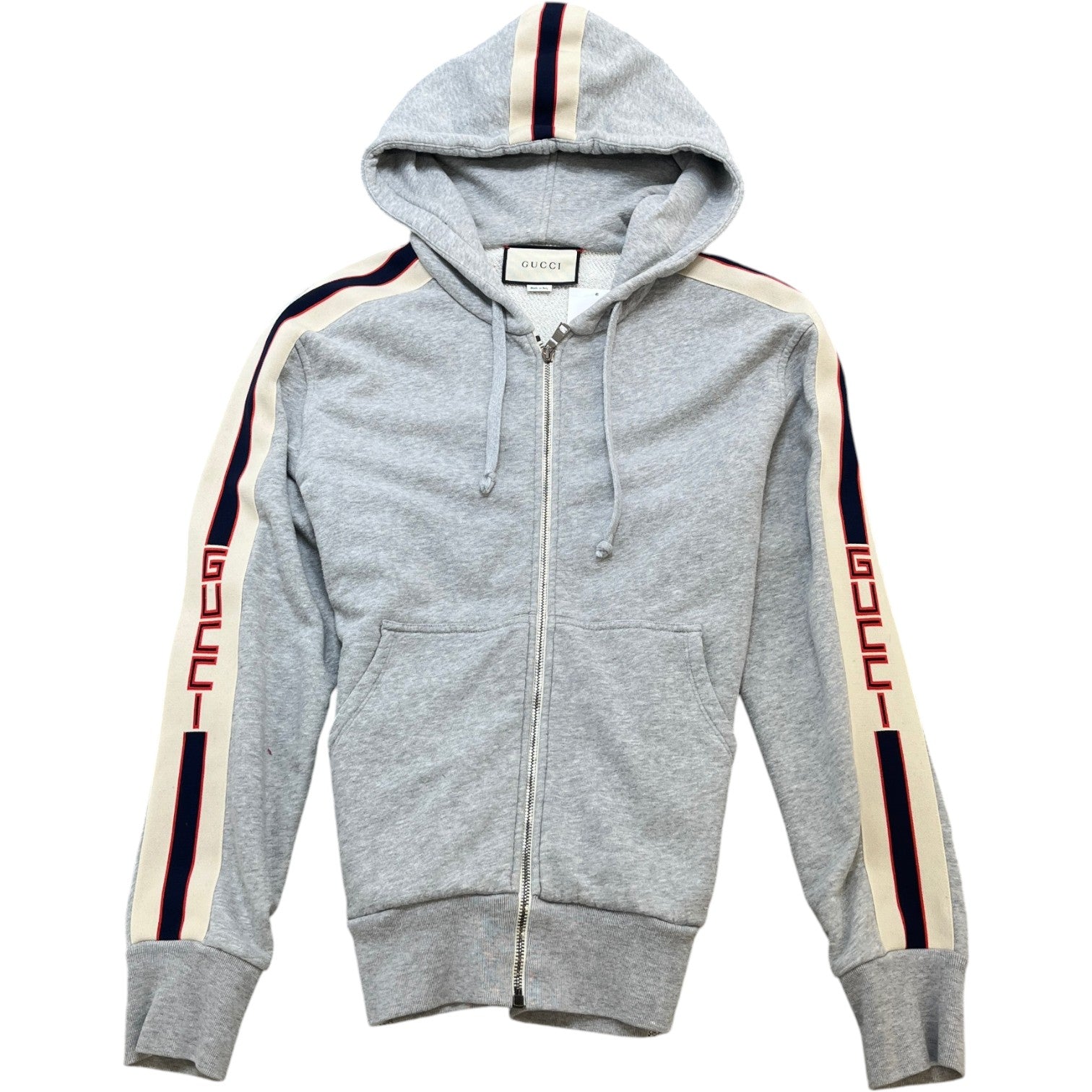 Men's Tape Logo Hoodie Grey Size S - Photo 1