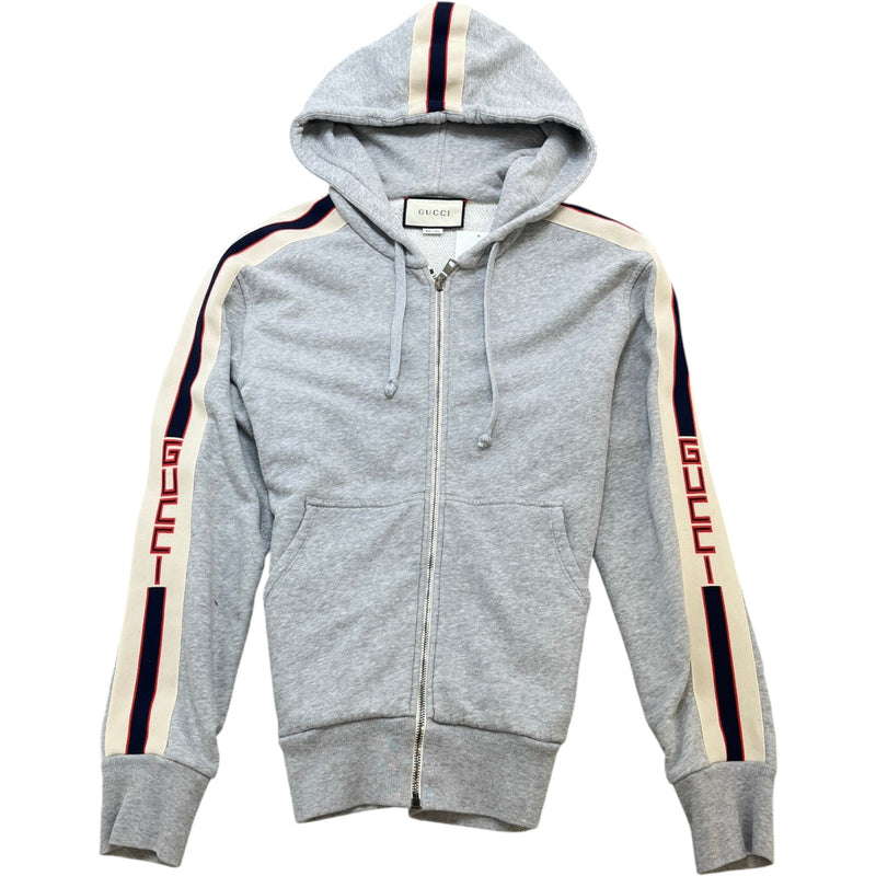 Men's Tape Logo Hoodie Grey Size S