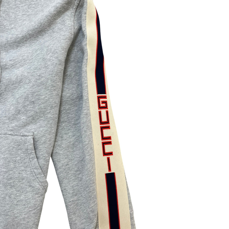 Men's Tape Logo Hoodie Grey Size S