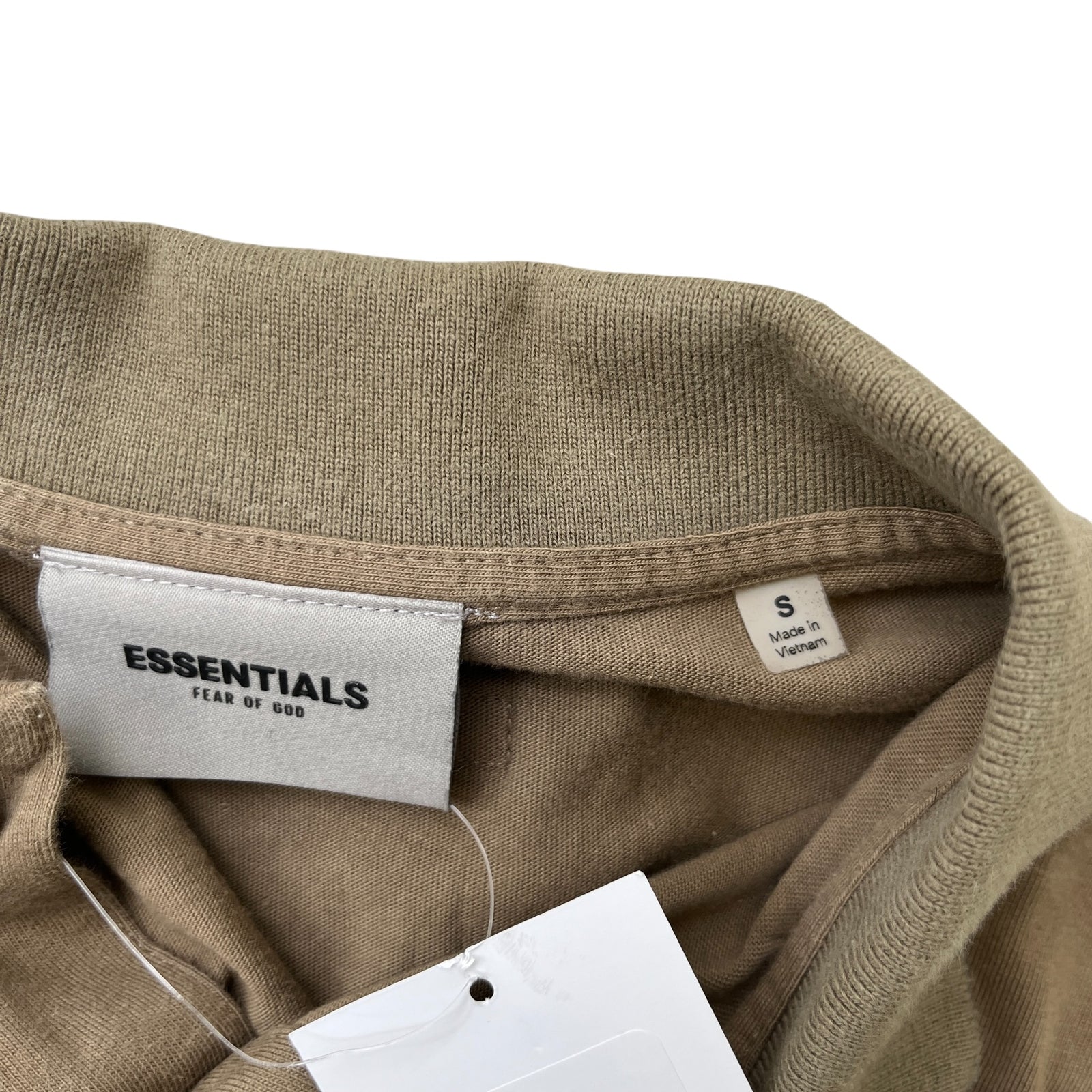 Men's Fear Of God T-Shirt Khaki Size S - Photo 7