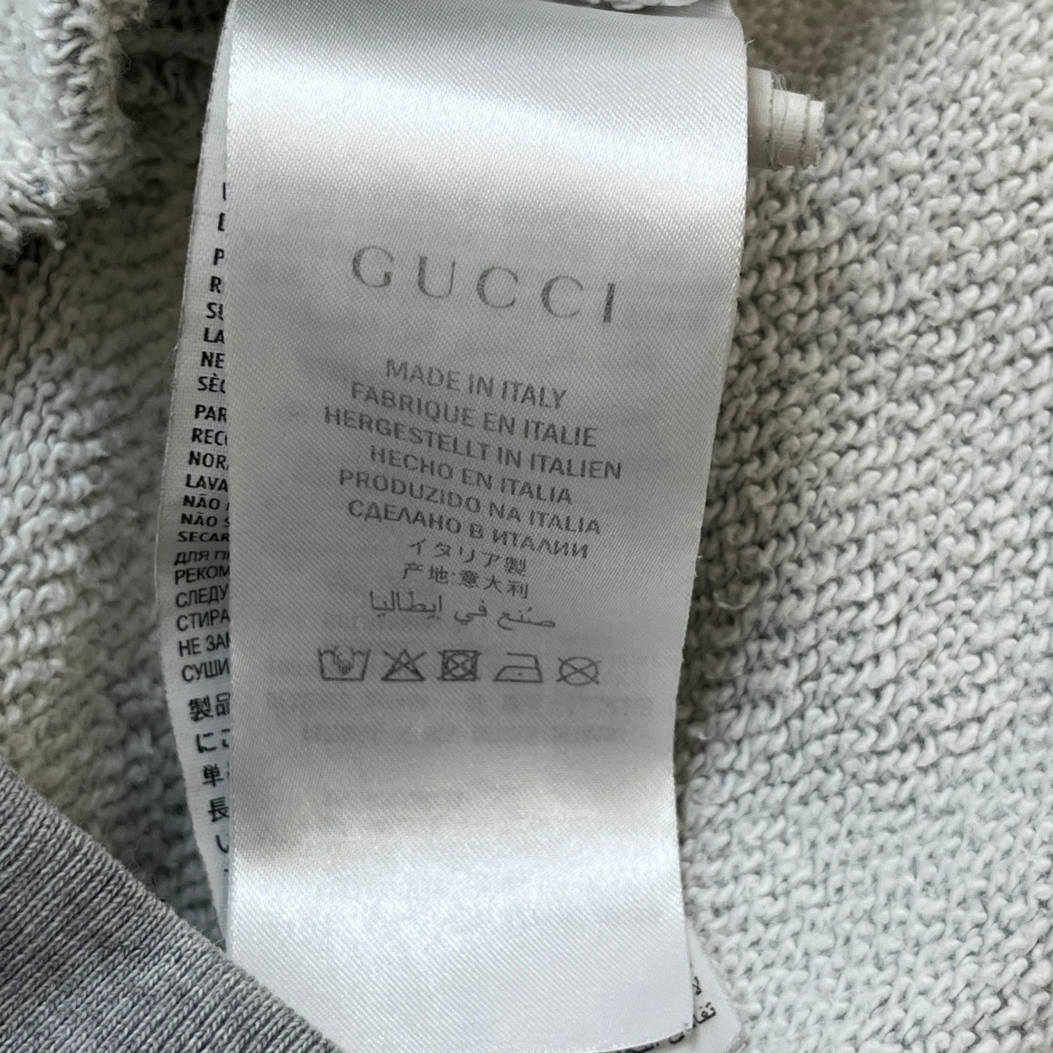 Men's Tape Logo Hoodie Grey Size S - Photo 7