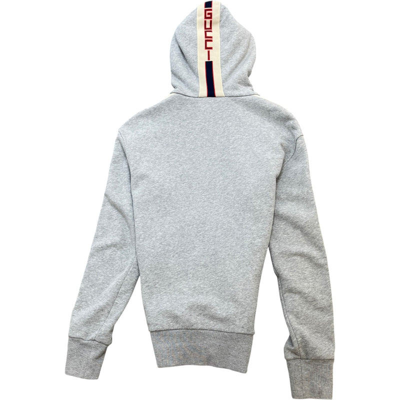 Men's Tape Logo Hoodie Grey Size S