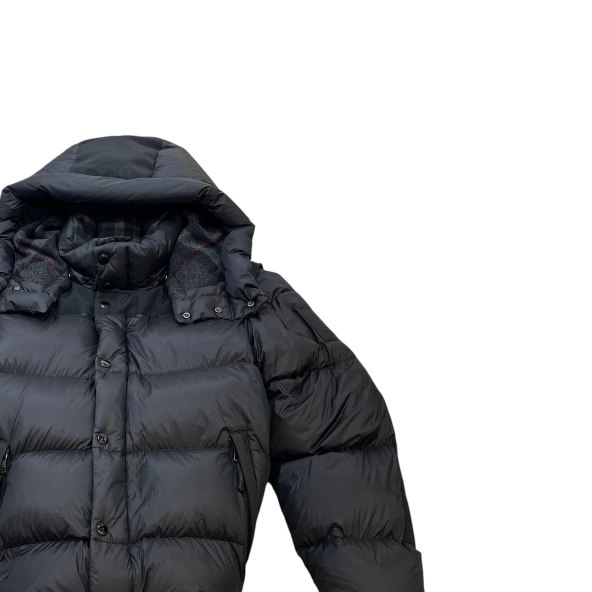 Men's Detachable Sleeve Down Jacket Black Size L - Photo 3