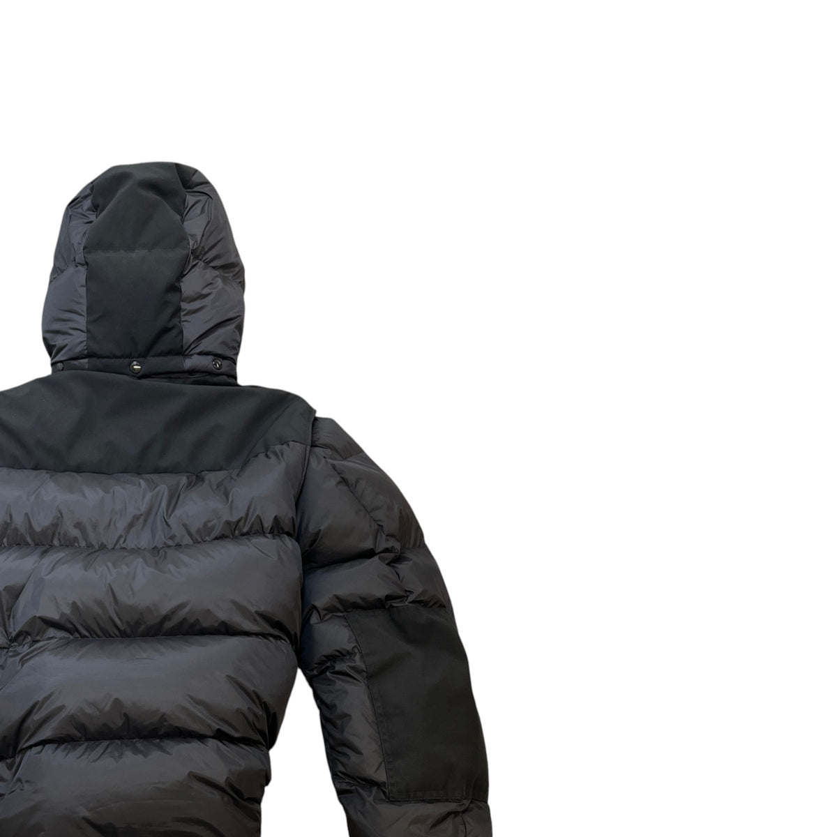 Men's Detachable Sleeve Down Jacket Black Size L - Photo 4