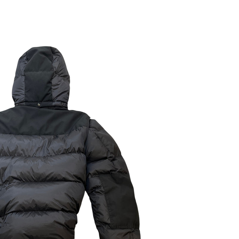 Men's Detachable Sleeve Down Jacket Black Size L