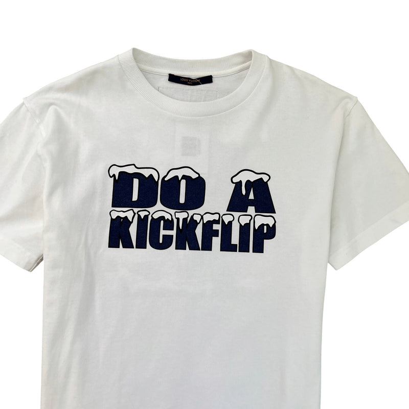 Men's Do A Kickflip Graphic T-Shirt White Size M