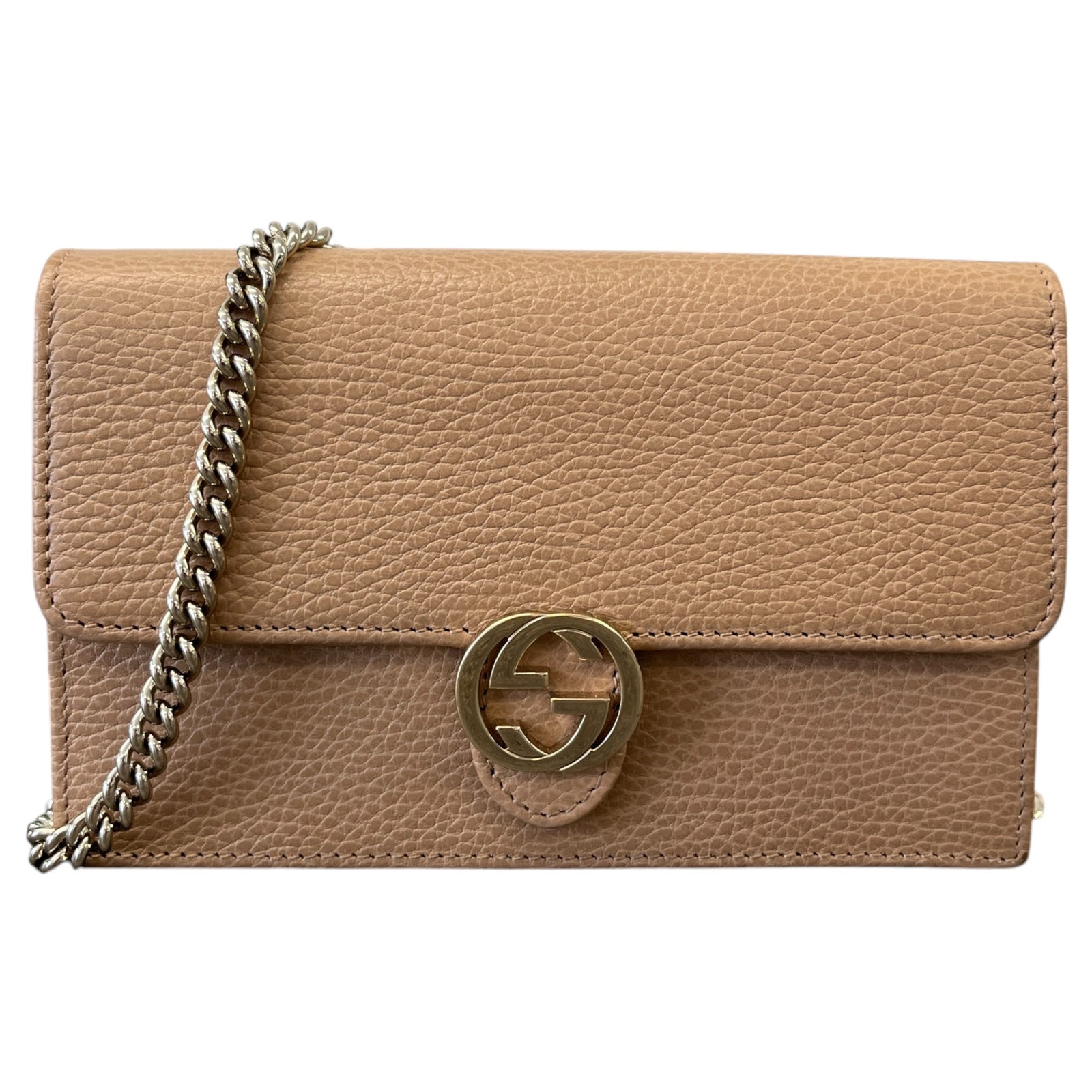 Women's Interlocking G Crossbody Bag Beige - Photo 1