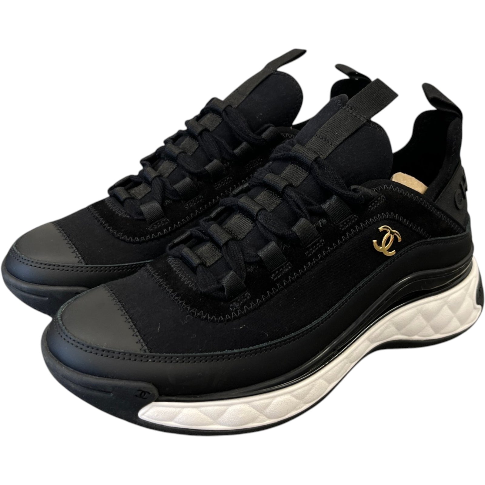 Women's CC Runner Low Trainers Black Size UK 4 / EU 37 - Photo 9