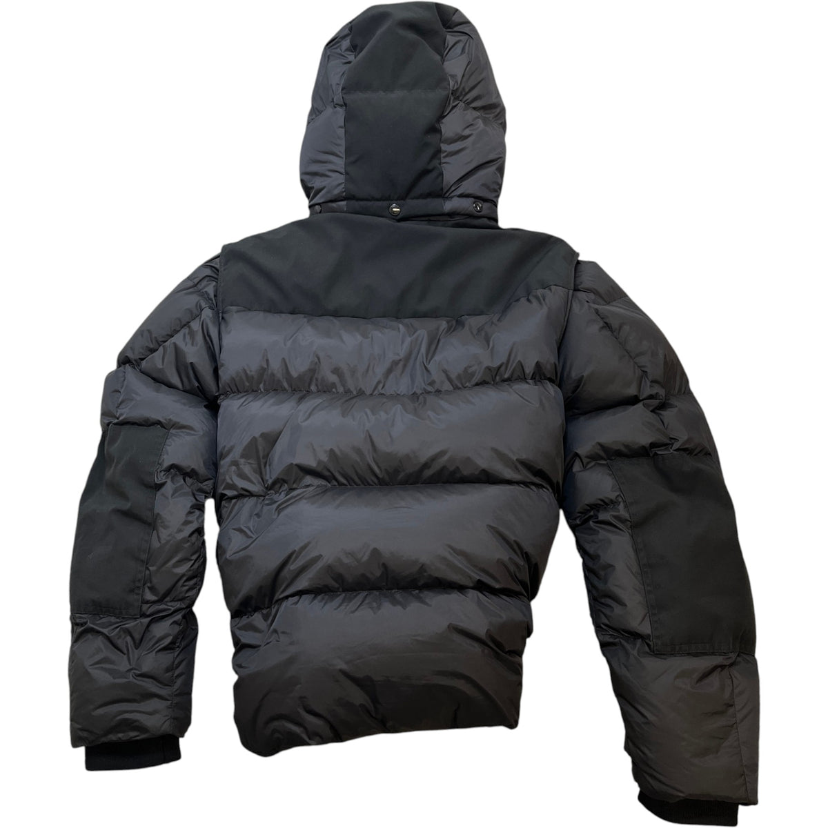 Men's Detachable Sleeve Down Jacket Black Size L - Photo 2