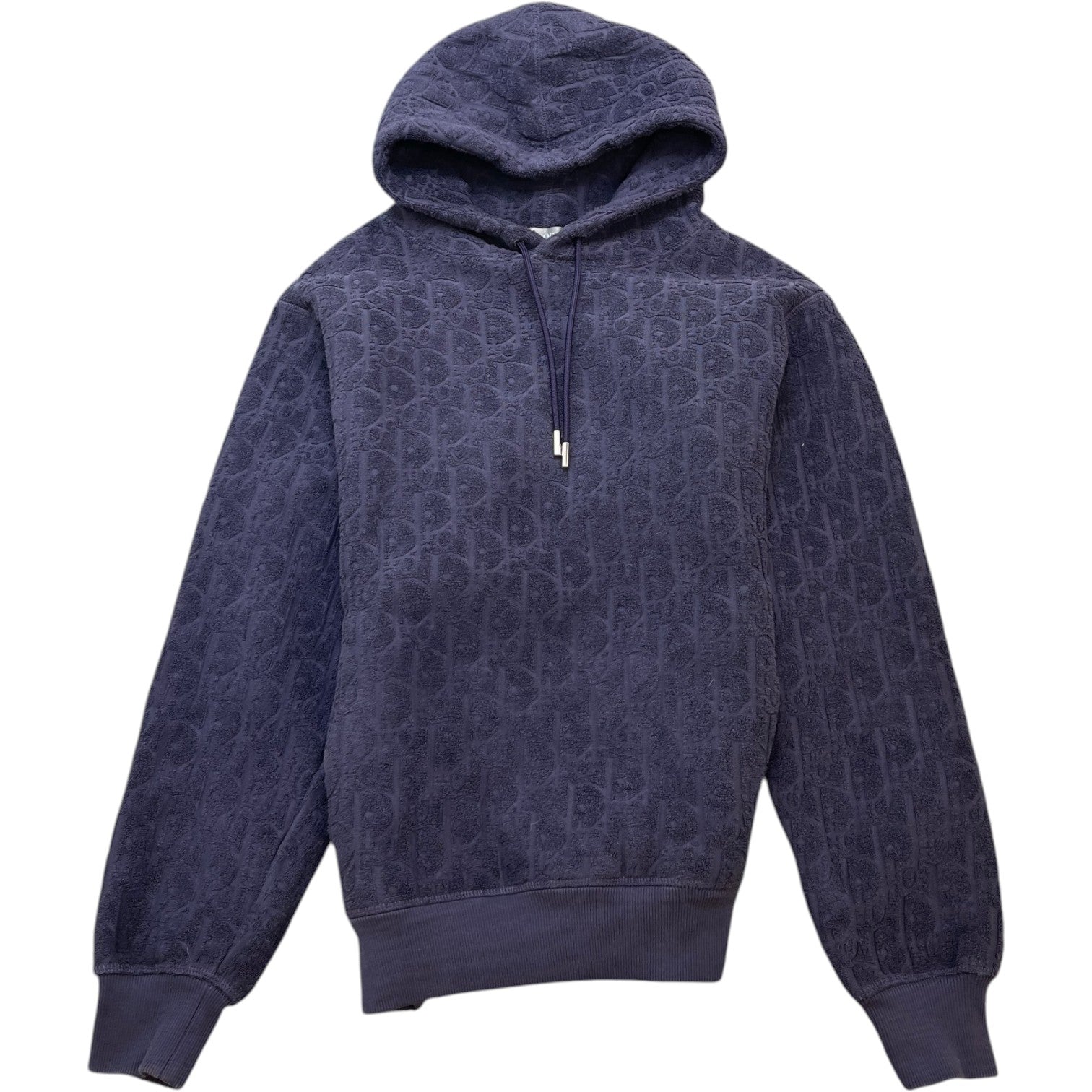 Men's Oblique Towelling Hoodie Purple Size XS - Photo 1