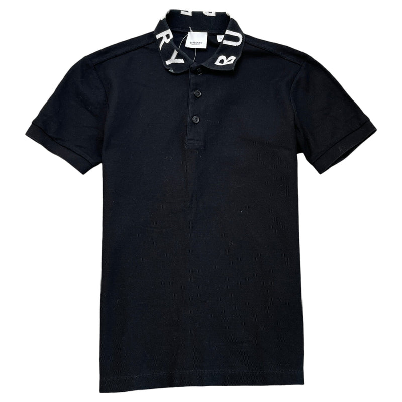 Men's Collar Logo Polo Shirt Black Size XS