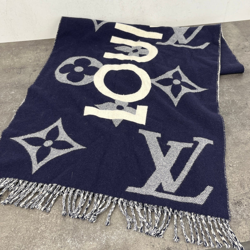 Women's All About Monogram Scarf Navy