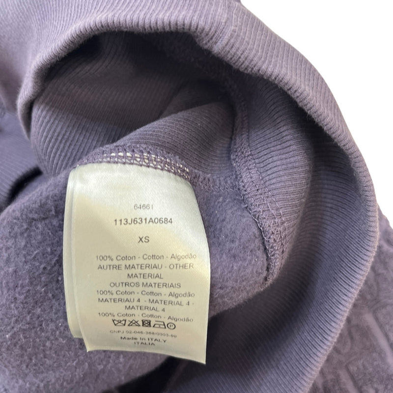 Men's Oblique Towelling Hoodie Purple Size XS