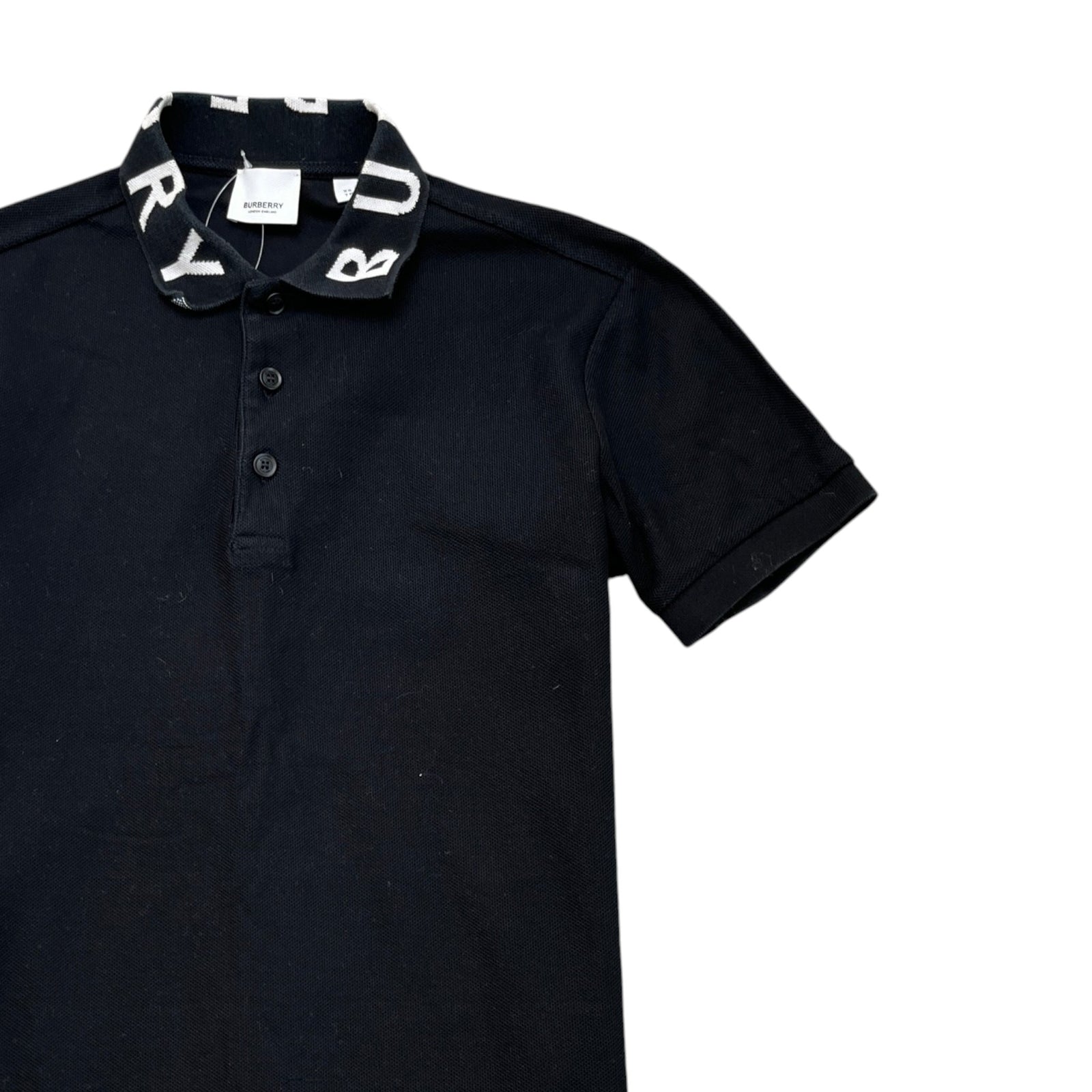 Men's Collar Logo Polo Shirt Black Size XS - Photo 3
