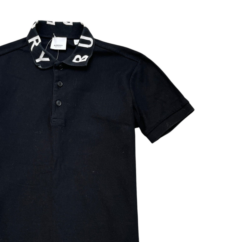 Men's Collar Logo Polo Shirt Black Size XS