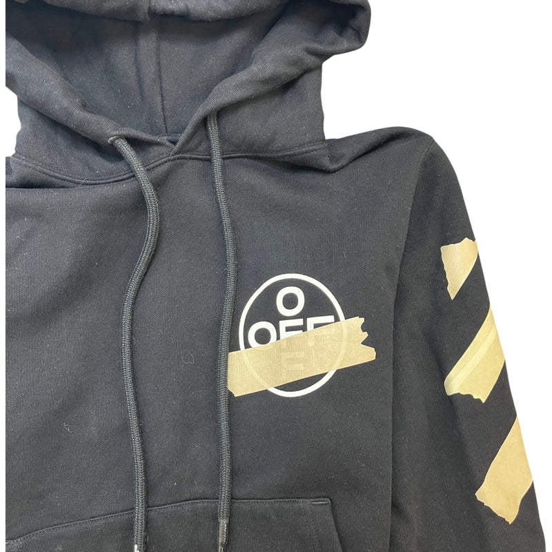 Men's Tape Arrows Hoodie Black Size S