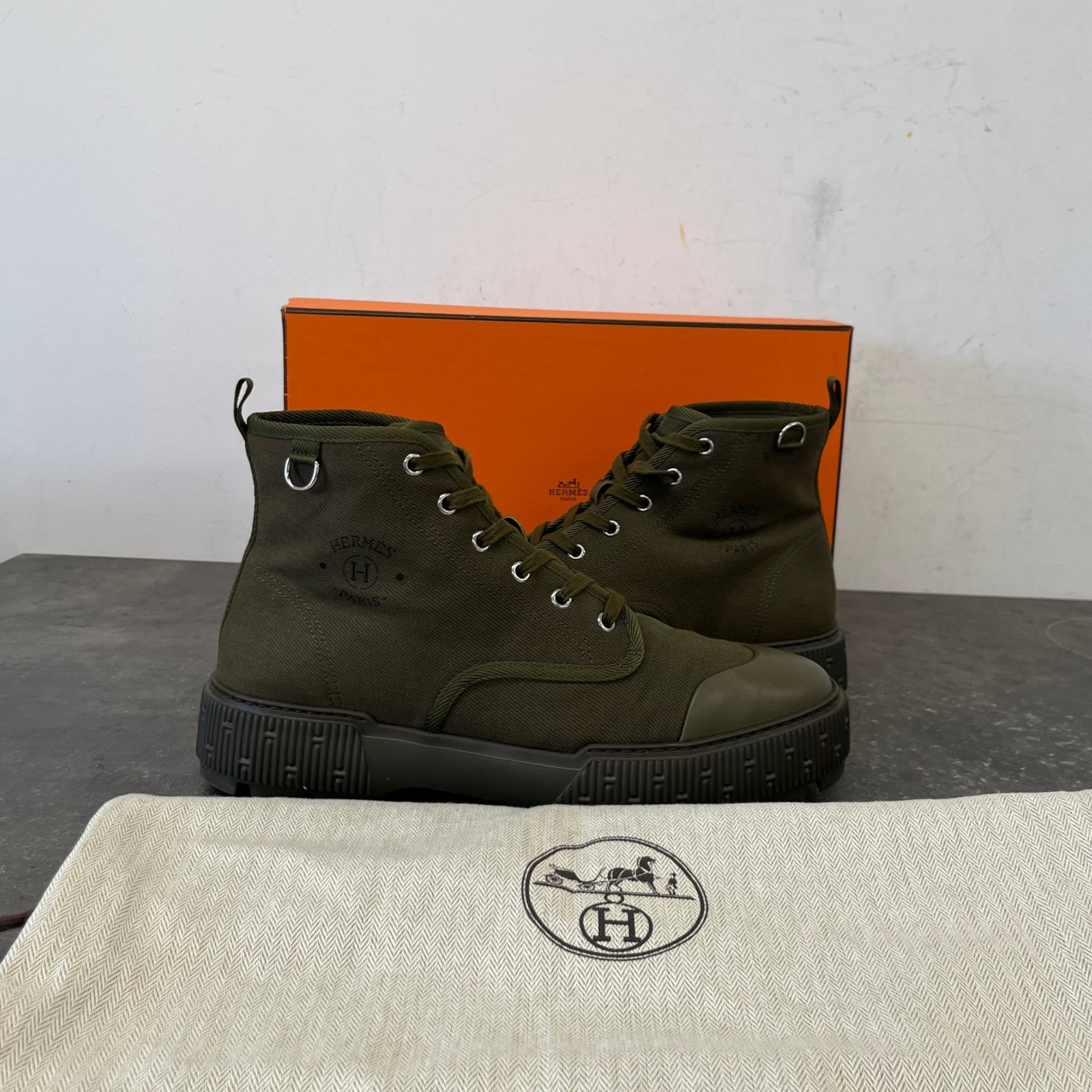Men's Itineraire Ankle Boots Khaki Size UK 9 / EU 43 - Photo 12