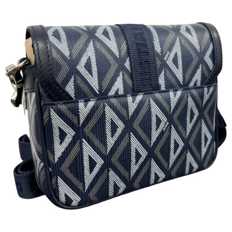 Men's Cd Diamond Wallet On Strap Bag Navy